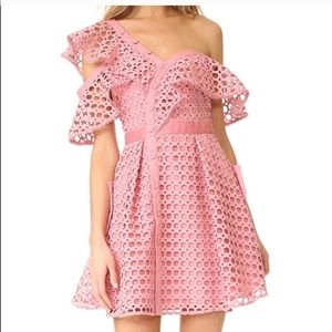 SELF-PORTRAIT Pink Lace Off Shoulder Babydoll 2